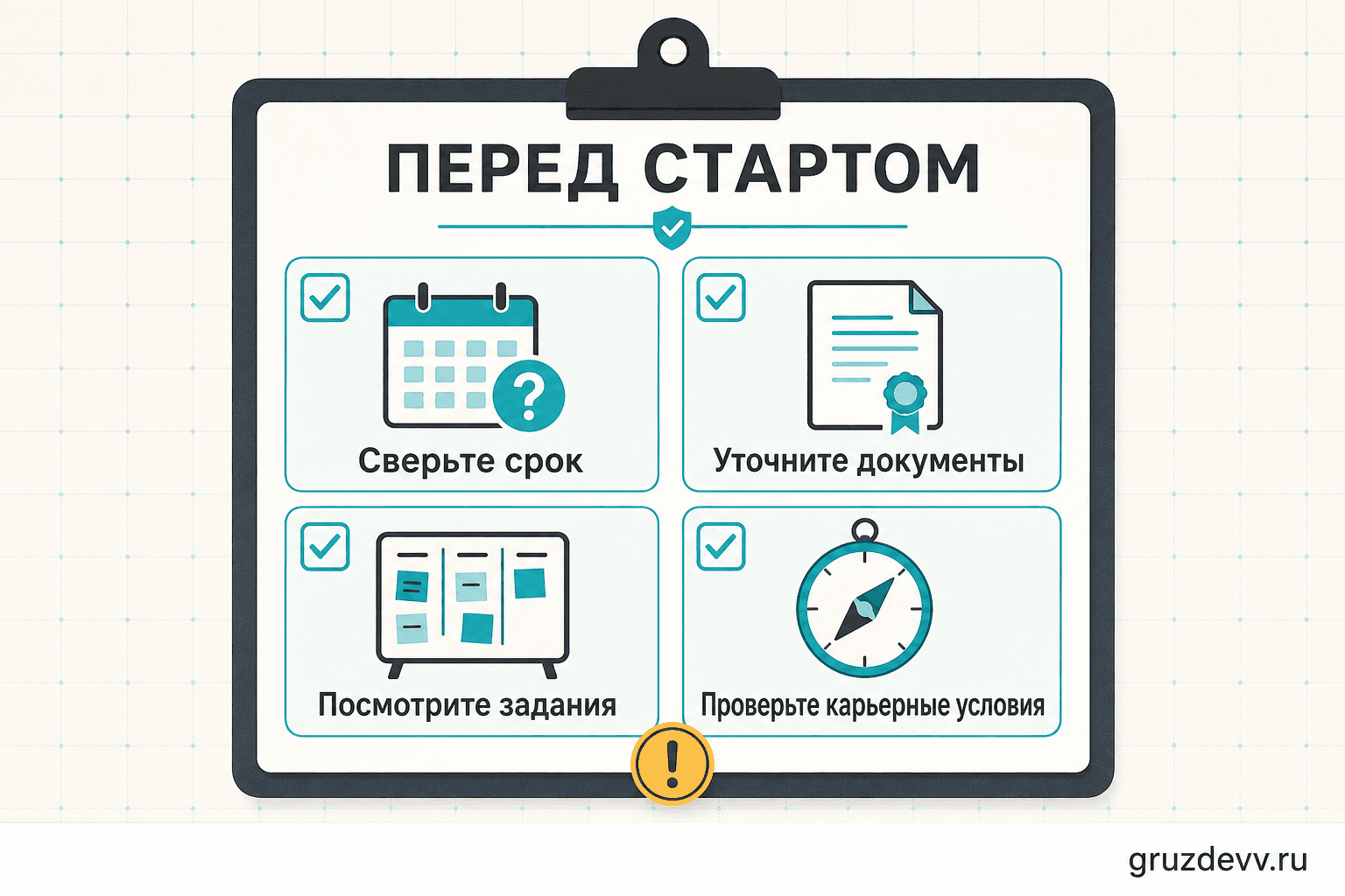 Чек-лист перед стартом курса: срок, документы, задания и карьерные условия